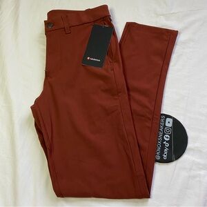 Lululemon Commission Pant Slim 32”L Warpstreme DTBN Date Brown Red Men’s Size 28